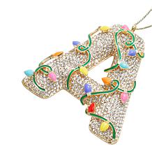 BAUBLEBAR Let it Glow Multicolor Pavé Initial Ornament
