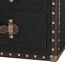 Baxton Studio Agatha Vintage Storage Trunk with Canvas and Wood Frame