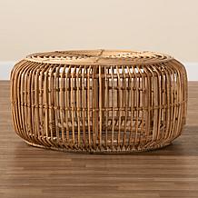 Baxton Studio Aliane Modern Bohemian Rattan Coffee Table