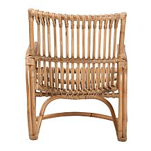 Baxton Studio Blanca Modern Bohemian Natural Rattan Accent Chair