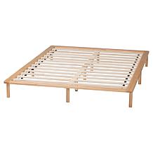 Baxton Studio Calhoun Japandi Queen Wood Platform Bed Frame