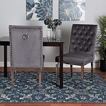 Baxton Studio Caspera Contemporary Fabric 2 Piece Dining Chair Set