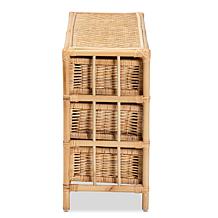 Baxton Studio Dariana Modern Bohemian Rattan 6-Drawer Storage Cabinet
