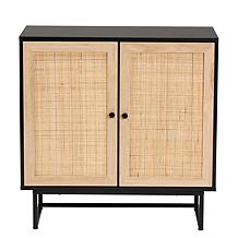 Baxton Studio Declan Mid Century Wood 2 Door Storage Cabinet
