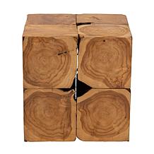 Baxton Studio Eldora Rustic Transitional Teak Root End Table