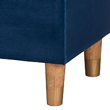 Baxton Studio Elias Velvet Storage Ottoman