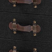 Baxton Studio Jaelyn Vintage-Inspired Wood & Canvas End Table