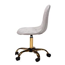 Baxton Studio Kabira Contemporary Fabric and Metal Swivel Office Chair