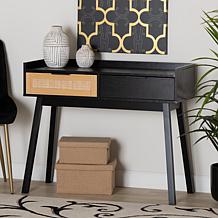 Baxton Studio Kalani Mid Century Wood 2 Drawer Console Table