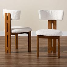 Baxton Studio Kyren Boucle Dining Chair Set