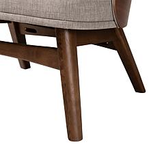 Baxton Studio Lovella Fabric and Wood 2-Piece Accent Chair Set