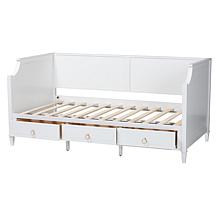 Baxton Studio Lowri Classic Wood Twin Size 3 Drawer Daybed