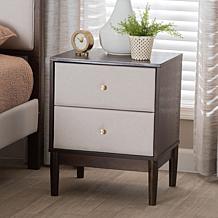 Baxton Studio Nikolai 23" Mid-Century Wooden Nightstand