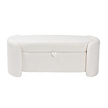 Baxton Studio Oakes Modern Upholstered Storage Bench