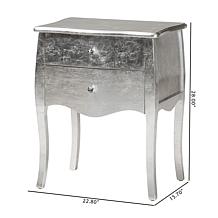 Baxton Studio Patrice Classic and Traditional Wood 2 Drawer End Table