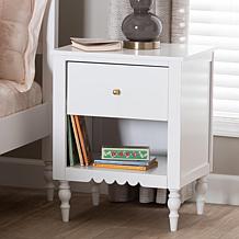 Baxton Studio Roni White Nightstand