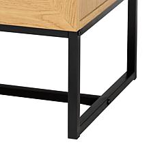 Baxton Studio Sawyer Mid-Century Modern Wood Metal 6 Drawer Cabinet