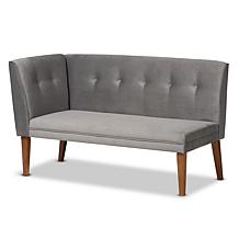 Baxton Studio Stewart Mid-Century Upholstered 3-Piece Dining Nook Set