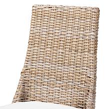 Baxton Studio Toby Bohemian Grey Rattan 2-Piece Dining Chair Set