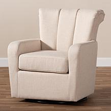 Baxton Studio Upholstered Swivel Chair