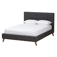 Baxton Studio Valencia Mid Century Fabric Full 2 Piece Bedroom Set