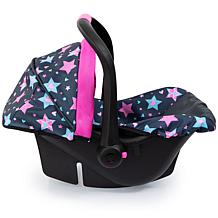 Bayer Doll Car Seat with Turquoise & Pink Stars Pattern