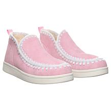 BEARPAW® Chrishell Suede Crochet Bootie w/Rain Repellent