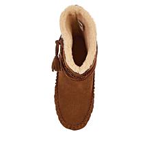 BEARPAW® Cyan Suede and Knit Sheepskin Boot with NeverWet™