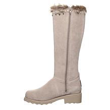 BEARPAW® Delancey Cow Suede Boot with Faux Fur Collar
