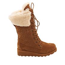 bearpaw kerri suede lace up boot with neverwet