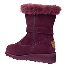 BEARPAW® Simone Suede Wedge Boot with Rain & Stain Repellent
