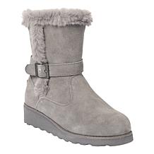 BEARPAW® Simone Suede Wedge Boot with Rain & Stain Repellent