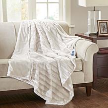 Beautyrest 50" x 70" Duke Faux Fur Heated Throw - Ivory
