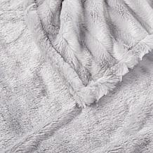 Beautyrest 50" x 70"Duke Faux Fur Heated Throw - Grey