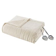 Beautyrest Heated Plush Knitted Microlight Blanket-Twin