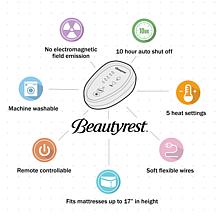 Beautyrest Microfiber Heated Mattress Pad with 3M- Twin