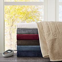 Beautyrest Microlight/Berber Heat Blanket - Full/Tan