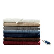 Beautyrest Microlight/Berber Heated Throw - Gray