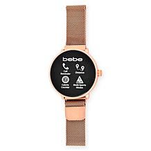Bebe Adult Female Silver-Tone Smart Watch - Rose-Gold