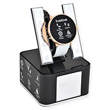 Bebe Adult Female Smart Watch with Gold-Tone - White