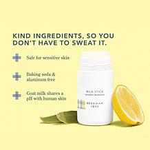 Beekman 1802 Goat Milk Coconut Cream Milk Stick Deodorant 2-pack