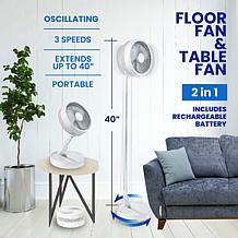 Bell & Howell Rechargeable 2-in-1 Foldable Fan with Remote