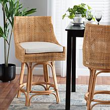 Bella Natural Rattan Counter Stool with Swivel Seat