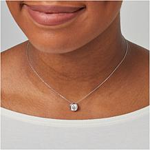 BellaMoi Sterling Silver 2ct Created Moissanite Solitaire Necklace