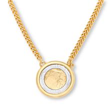 Bellezza 18" 500 Lira Coin Curb Necklace