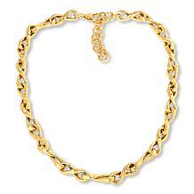 Bellezza 18" Bronze Twisted Paperclip Link Necklace
