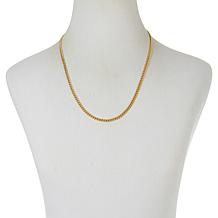 Bellezza 24" Bronze Diamond-Cut Flat Curb-Link Necklace
