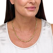 Bellezza Bellissima 20" Bronze Diamond-Cut Disco Chain Necklace