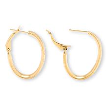 Bellezza Bonze Goldtone Diamond-Cut Oval Hoop Earrings