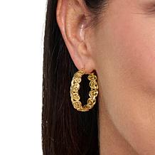 Bellezza Bronze Byzantine Link Hoop Earrings